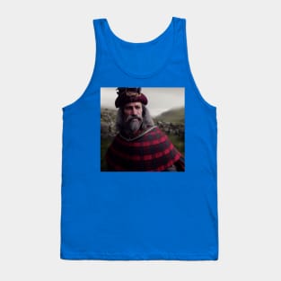 Scottish Highlander in Clan Tartan Tank Top